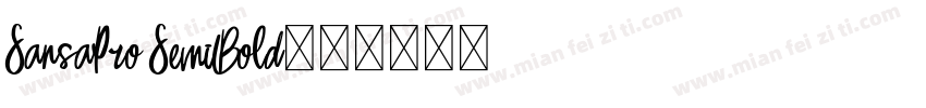 SansaPro SemiBold字体转换